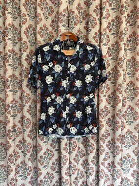 Men's Asos Hawaiian Button Down Shirt Medium